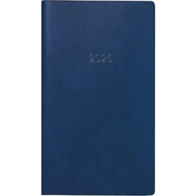 Abbildung von BRUNNEN Taschenkalender Modell 750 (2025), 2 Seiten = 1 Monat, A6, 32 Seiten, Kunststoff Einband, blau