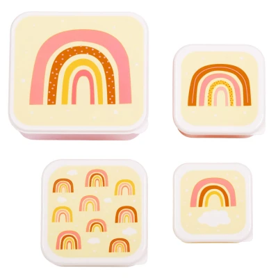 Abbildung von A Little Lovely Company Lunchbox Set, Regenbogen