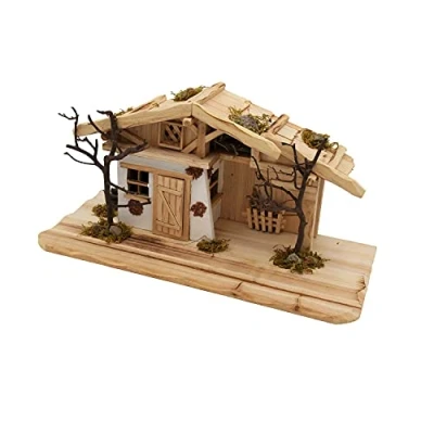 Abbildung von Geschenkestadl Holzhaus 45 cm Haus Modellhaus Krippe