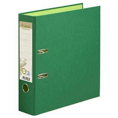 Abbildung von Exacompta 53983E Premium Recycling Ordner Prem&#039;Touch Forever. 8 cm breit DIN A4 Ringordner Aktenordner Briefordner Büroordner Plastikordner Schlitzordner dunkelgrün