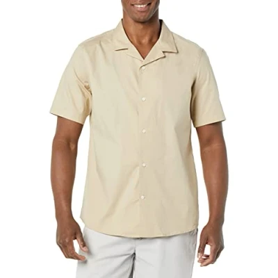 Abbildung von Amazon Essentials Herren Urlaubshemd In Standard Passform, Khakibraun, XL