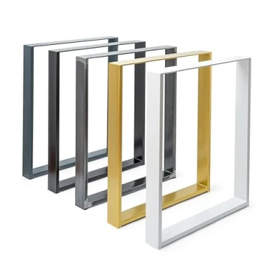 Abbildung von Magnetic Mobel 2 x Tischkufen aus Metall Industrial Tischbeine in Schwarz Weiß &amp; Rohstahl Alle Größen für Esstisch Schreibtisch Couchtisch Bank DIY Tischgestell (400x720, Anthrazit)