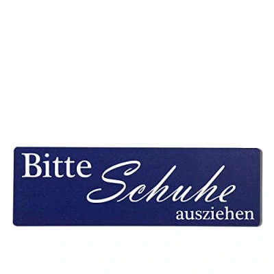 Abbildung von Homeyourself Bitte Schuhe ausziehen Dekoschild Türschild hellblau zum kleben