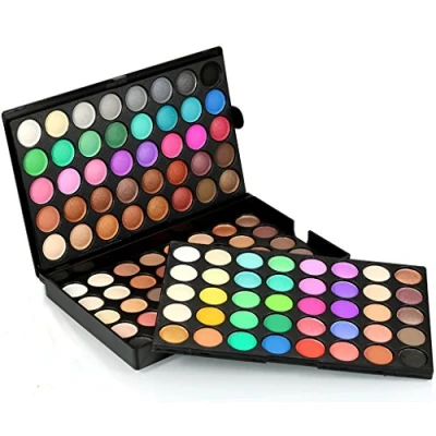 Abbildung von Lidschatten Palette 120 farben Schminkkoffer mit Schminke Bunte Schminkset Frauen Makeup Sets Matte für Profi und Tägliche
