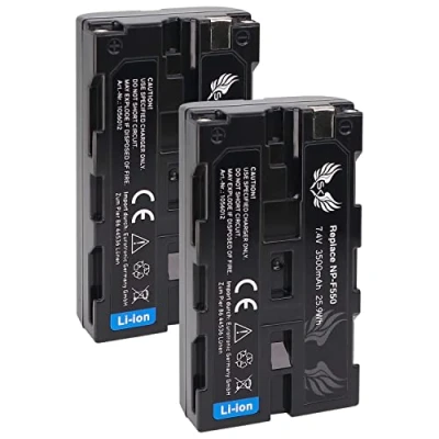 Abbildung von 2X SK Akku Ersatz für Sony NP F550 3500mAh LG Zellen F750 F770 F960 F970 F980 // Blitzgeräte Videoleuchten Fieldmonitore