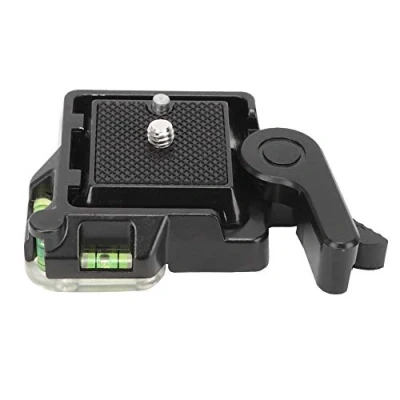 Abbildung von Schnellwechselplatte Qr40 Aluminiumlegierung Schwarz Universal Eingebaute DREI Blasenebenen Kamera Camcorder Einbeinstativ Kugelkopf Adapter Klemmenhalterung Für DSLR Stativ