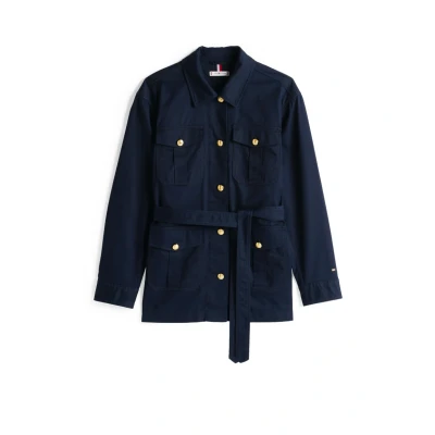 Abbildung von Tommy Hilfiger GOLD Button Utility Jacket Übergangsjacke, Damen, Größe: XS, Dark night navy