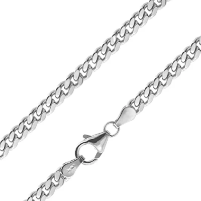 Abbildung von trendor Herren Panzerkette 925 Silber Rhodiniert Halskette 4,1 mm breit 15064 50 cm