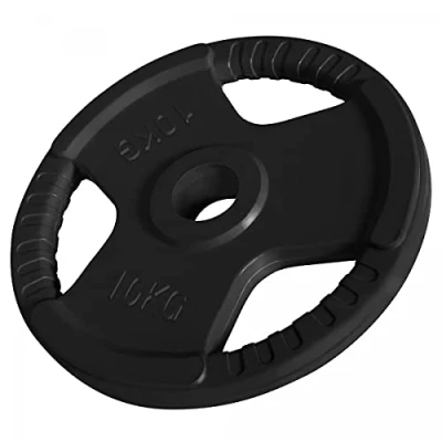 Abbildung von GORILLA SPORTS Hantelscheiben Einzeln 1,25 25kg/30kg Set, Olympia 50mm, Guss Gummi Hantel Gewichte