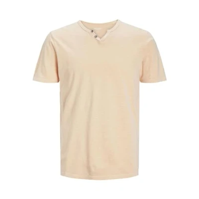 Abbildung von Jack &amp; Jones Esplit NECK NOOS Tshirt basic, Herren, Größe: Medium, Apricot ice