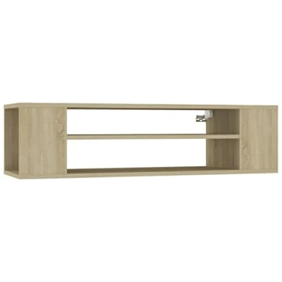 Abbildung von vidaXL TV Hängeschrank Schrank Lowboard Sideboard Fernsehschrank Fernsehtisch Möbel Tisch Board HiFi Sonoma Eiche 100x30x26,5cm Holzwerkstoff