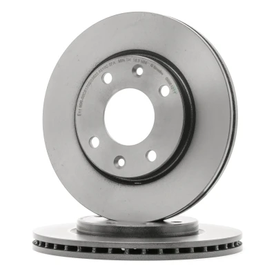 Abbildung von BREMBO 09.9610.11 Bremsscheibe 247 20,4 4 innenbelüftet beschichtet mit Schrauben PEUGEOT: 206+ Schrägheck, 206 SW, Schrägheck