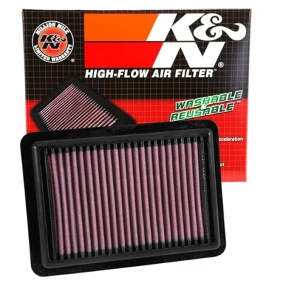 Abbildung von K&amp;N 33 5027 Motorluftfilter: Hochleistung, Prämie, Abwaschbar, Ersatzfilter,Erhöhte Leistung, 2014 2019 (Fit, HR V, Jazz, Vezel)