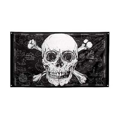 Abbildung von Polyesterflagge Piraten 150 x 90 cm