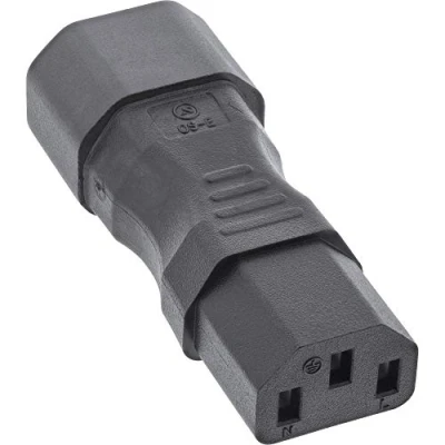 Abbildung von InLine® Netzadapter IEC 60320 C14 / C13, 3pol. Kaltgeräte