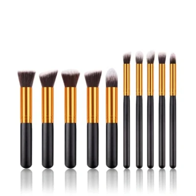 Abbildung von Jaimela 10 Teiliges Pinselset Makeup, Professionelles Foundation Make up Pinsel Set, Schminkpinsel Puderpinsel Pinsel, Ideal für Lidschatten Concealer