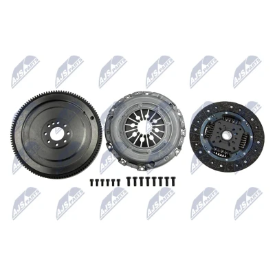 Abbildung von NTY NZS FR 007 Kupplungssatz mit Schwungrad, Schraubensatz, Kupplungsscheibe FORD: Galaxy Mk2 MPV, MONDEO 4 Turnier, Focus 2 Kombi, VOLVO: V50