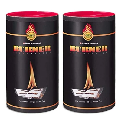 Abbildung von Burner kaminanzünder 200er dose Die Original Kamin Anzünder für Kamine, Kaminöfen, Offene Feuer, Grill, Zündbeutel Firelighter