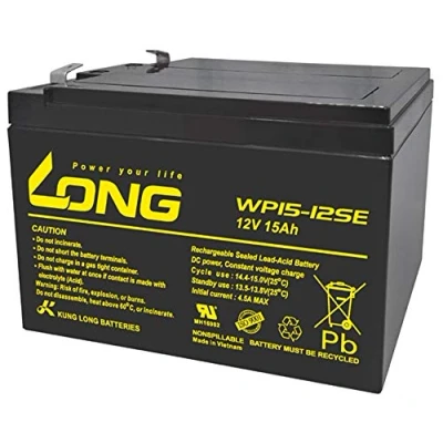 Abbildung von Kung Long Akku 12V 15Ah Batterie Bleigel WP15 12SE zyklenfest kompatibel 12Ah 13Ah 14Ah 16Ah Bleiakku AGM