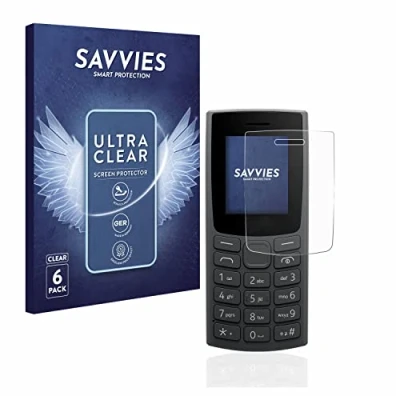 Abbildung von Savvies 6 Stück Schutzfolie für Nokia 105 (2023) Displayschutz Folie Ultra Transparent