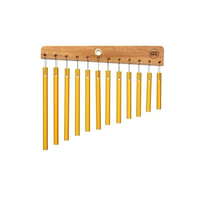 Abbildung von Meinl Percussion Mountable Series Chime Sehr kleines Musikinstrument mit 12 Klangstäben Montierbar 1 reihig Holz und Aluminium, Natur Gold (CH12)