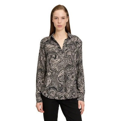 Abbildung von Betty Barclay Langarm Bluse, Damen, Größe: 36, Schwarz beige