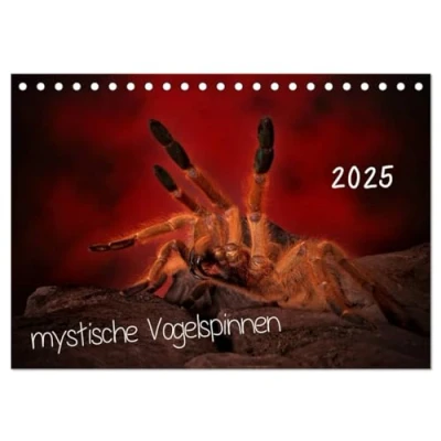 Abbildung von Mystische Vogelspinnen (Tischkalender 2025 DIN A5 quer), CALVENDO Monatskalender