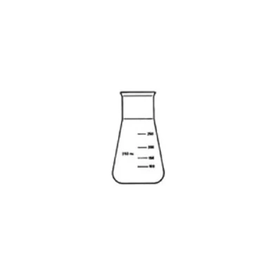 Abbildung von neoLab Borosilikatglas Erlenmeyer Kolben, Weithals, Simax, 50mL Kapazität, 10 Stück