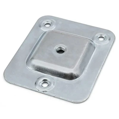 Abbildung von Design61 4er Set Montageplatte M6 Gewinde für Sofa Tischbeine Stuhlbeine Möbelbeine Befestigung Platten Sofabeine Adapter