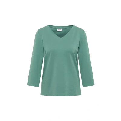 Abbildung von Cecil Vneck Langarmshirt, Damen, Größe: XS, Grün