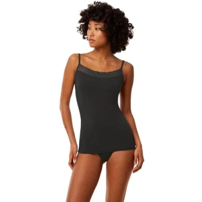 Abbildung von Triumph Damen Feel of Modal Spaghetti Top Shirt, SCHWARZ, XS