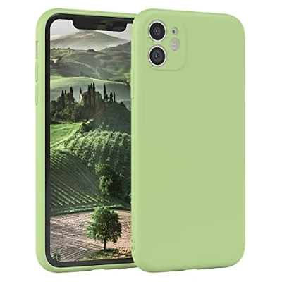 Abbildung von EAZY Case Silikonhülle für iPhone 11 Hülle Silikon Grün weich stoßfeste Handyhülle Schutzhülle mit Kameraschutz Dünn Premium Schutz Cover TPU Phone Bumper in Pastellgrün