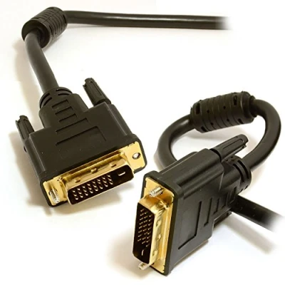 Abbildung von kenable DVI D Doppelt link 24+1 Polig Mit Ferrit Cores Männlich Zum Kabel Vergoldeten 1 m [1 Meter/1m]