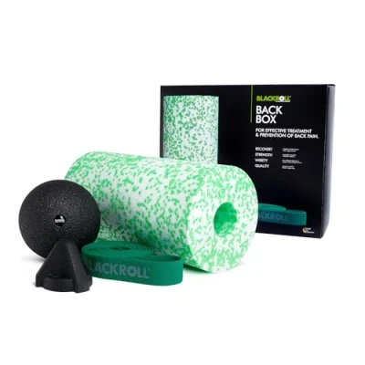 Abbildung von Blackroll Massageroller Faszien Set Back Box, Zur punktuellen und flächigen Massage bei Rückenschmerzen