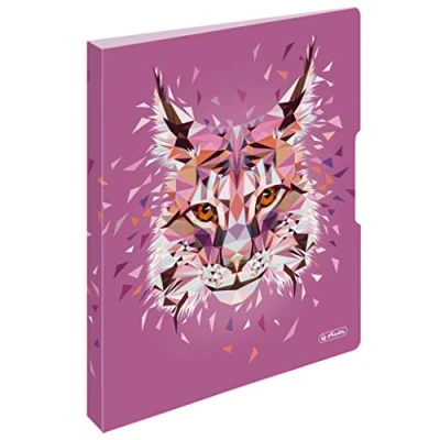 Abbildung von herlitz 50027330 Ringbuch A4, 2 Ringe, 16mm, Motiv: Wild Animals Luchs, 1 Stück
