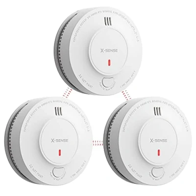 Abbildung von X Sense Vernetzter Rauchmelder mit 10 Jahre Batterie, Feuermelder Stummschaltung, entspricht EN 14604 Standard, SD19 W, 3er Set