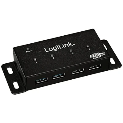 Abbildung von LogiLink UA0149 USB 3.0 HUB 4 port, metal, incl. power Display