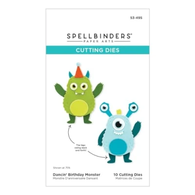 Abbildung von Spellbinders Dancin&#039; Birthday Monster Etched Dies (S3 495)