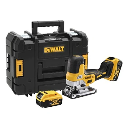 Abbildung von DeWalt DCS 335 P2 Akku Stichsäge 18V + 2x Akkus 5.0 Ah 1x Schnellladegerät TSTAK