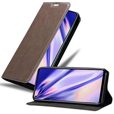 Abbildung von Cadorabo Hülle kompatibel mit Honor 20 / 20S Huawei NOVA 5T aus Kunst Leder Flip Klappbare Magnetische [Standfunktion] [Kartenfächern] Cover für Tasche in Braun
