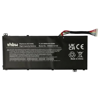 Abbildung von vhbw Akku Ersatz für Acer KT.0030G.001, KT0030G001 Notebook (4600mAh, 11,4V, Li Polymer)