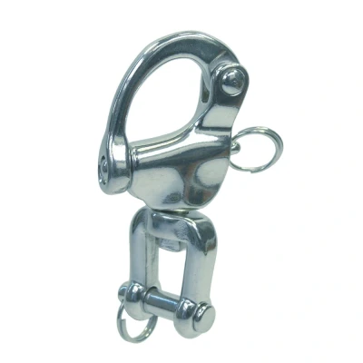 Abbildung von Schnappschäkel mit Wirbelschäkel 128 mm Edelstahl 316 (A4)