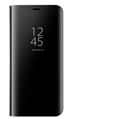 Abbildung von FANFO Samsung Galaxy S10e Clear View Stand Case, Handyhülle Tasche Flip Schutzhülle für S10e, schwarz