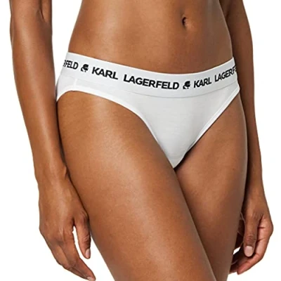 Abbildung von KARL Lagerfeld LOGO Brief Slip, Damen, Größe: Medium, White
