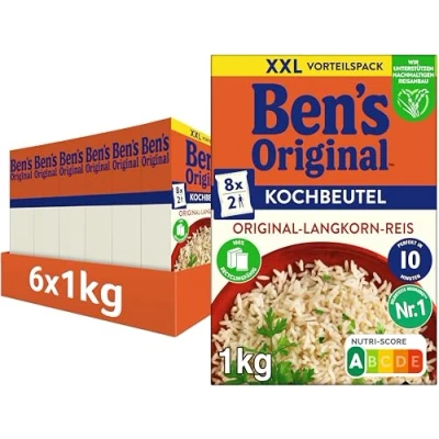 Abbildung von BEN’S Original Langkorn Reis Lose 10 Minuten, 6 Packungen (6 x 1kg)