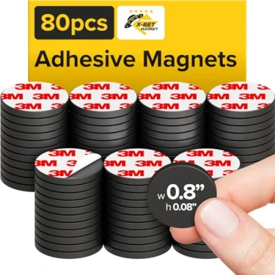 Abbildung von Magnetische Punkte Selbstklebende Magnetpunkte (0,8 x 0,8 Zoll) Magnetkreise zum Abziehen und Aufkleben Flexible Klebemagnete Bögen sind eine Alternative zu magnetischen Quadraten, Aufklebern