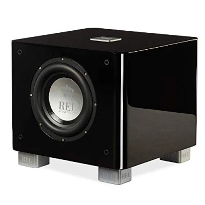 Abbildung von REL Acoustics T/7x Subwoofer, 8 Zoll Front Firing Driver, Arrow™ Wireless Port, Hochglanz Schwarz