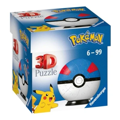 Abbildung von Ravensburger 3D Puzzle 11265 Ball Pokémon Pokéballs Superball [EN] Great für große und kleine Fans ab 6 Jahren