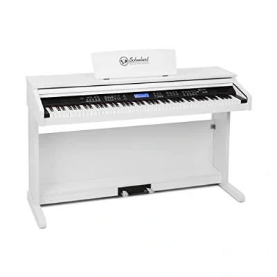 Abbildung von Schubert Subi 88 MK II Klavier, tragbares Keyboard Tasten Keyboard, Piano, Tasten, MIDI, E Piano mit USB, 360 Klänge, 160 Rhythmen, 80 Demosongs, LCD Display, Effekte, weiß