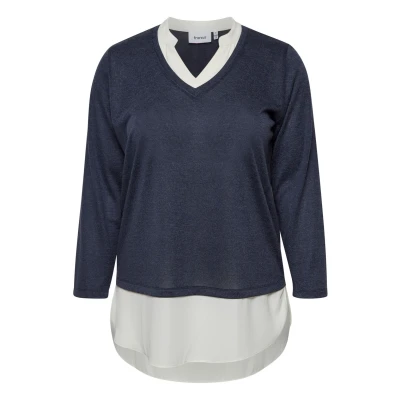 Abbildung von Fransa Fprexan Strickpullover, Damen, Größe: 42, Outer space mix